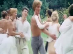 A fantastic garden party devolves into a massive fuckfest including lusty white cuties.